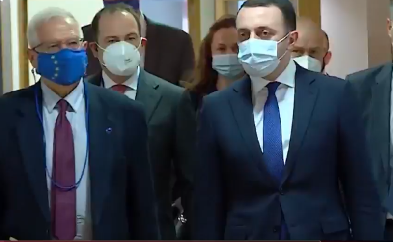 ირაკლი ღარიბაშვილი დეპუტატ მარინა კალიურანდს ხვდება