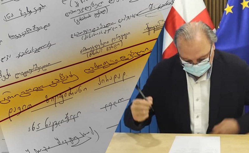 გრიგოლ ვაშაძემ მიშელის დოკუმენტს ხელი დამოუკიდებელი დეპუტატის რანგში მოაწერა