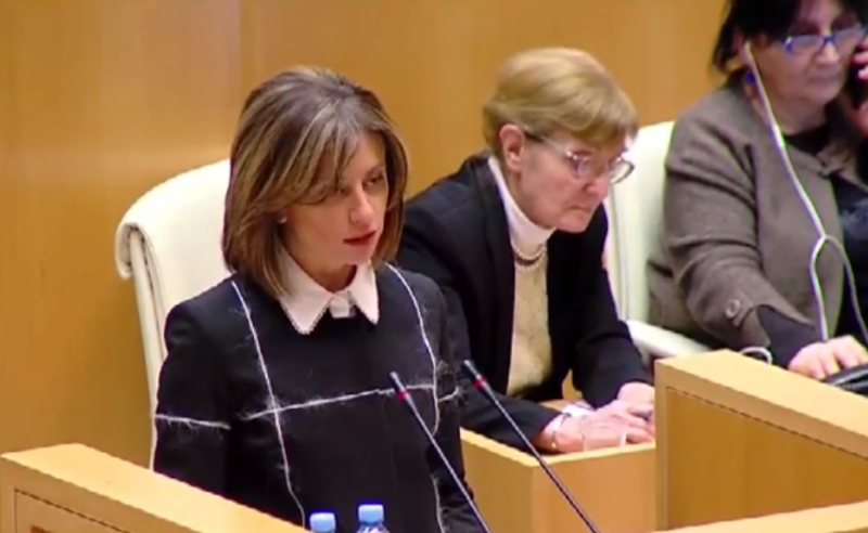 პარლამენტში ჯანდაცვის მინისტრს უსმენენ