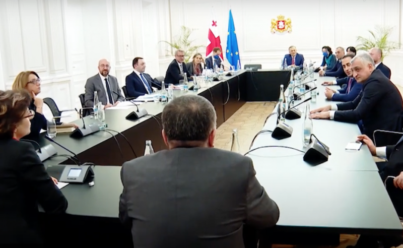 პოლიტიკური შეთანხმების გარეშე ევროკავშირის დახმარებას ვერ მიიღებთ - დახურული შეხვედრის დეტალები