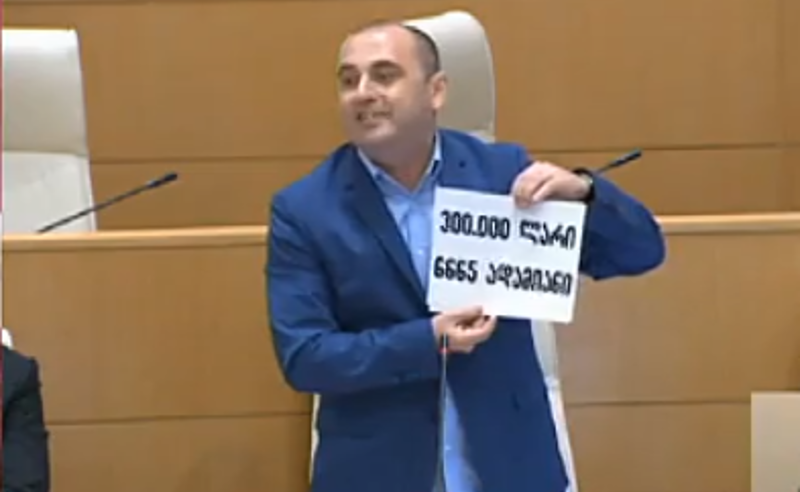 6665 ადამიანის საარსებო მინიმუმი თქვენ მხოლოდ მაჯაზე გკიდიათ - ხაბეიშვილი პრემიერს