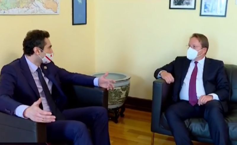 კახა კუჭავამ ევროკომისარ ოლივერ ვარჰეისს უმასპინძლა
