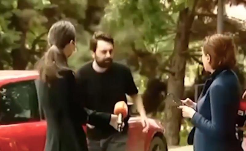 ინციდენტი ინტერვიუს დროს - ხატია დეკანოიძისთვის პირი მანქანის დაჯახებას ცდილობდა (ვიდეო)