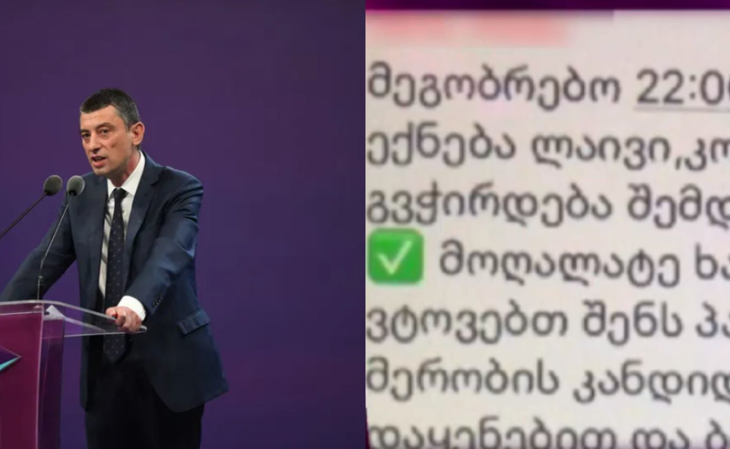 ტროლ-ბოტების მიერ გიორგი გახარიას დისკრედიტაცია - "ოცნებიდან" სკანდალურმა მიმოწერამ გამოჟონა