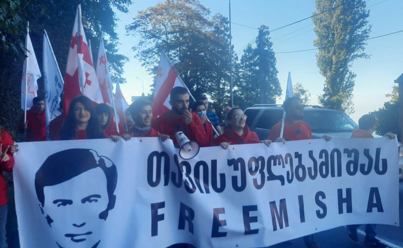 "თავისუფლება მიშას" - მსვლელობა სარფიდან რუსთავის ციხემდე