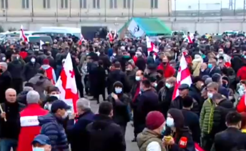 თავისუფლება მიშას! - აქცია რუსთავის ციხესთან