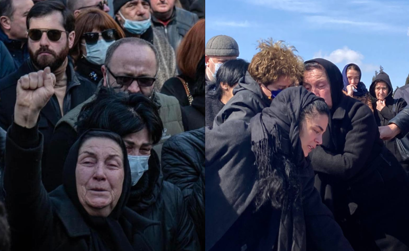 უკრაინაში გმირულად დაღუპული დავით რატიანი და გია ბერიაშვილი სამხედრო პატივით დაკრძალეს