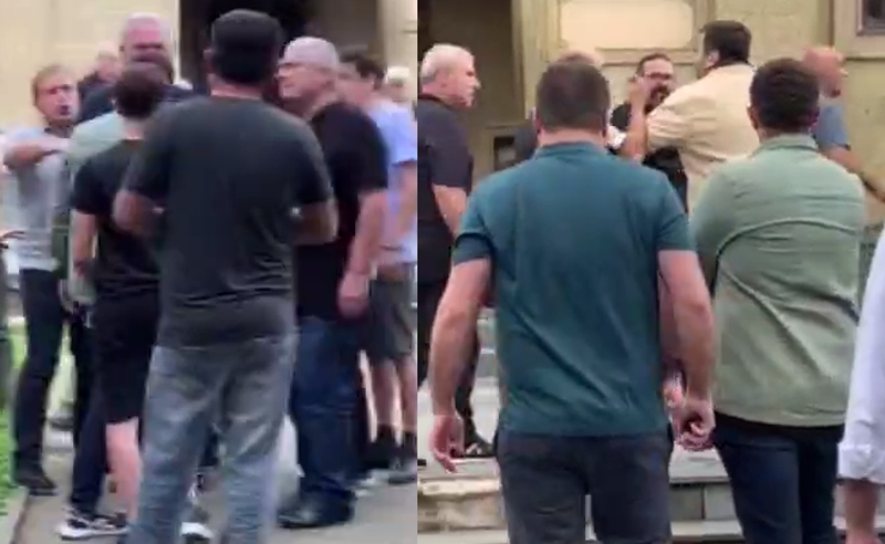 ფიზიკური დაპირისპირება ოზურგეთში -  "ოცნების" წევრები თავს ენმ-ს წამომადგენლებს დაესხნენ