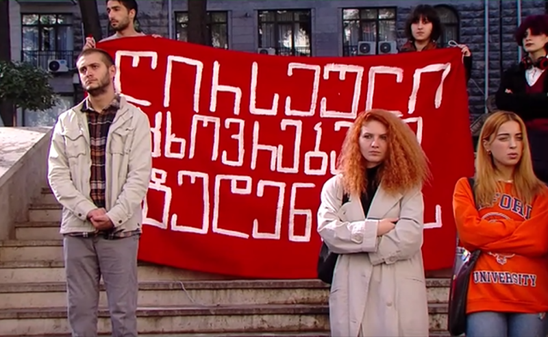 ღირსეული ცხოვრება სტუდენტებს!  - აქცია პარლამენტთან
