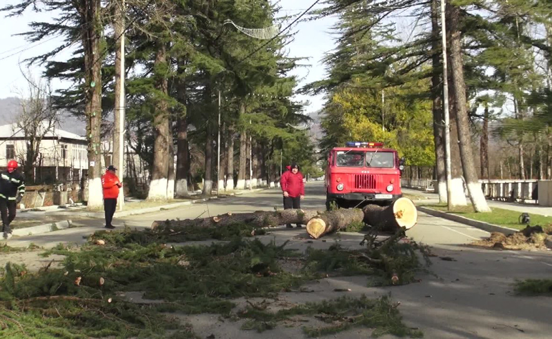 ლანჩხუთის მუნიციპალიტეტში  სტიქიის სალიკვიდაციო სამუშაოები დასრულებელია