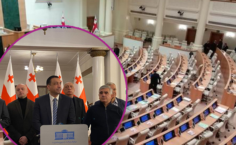 ენმ ერთ წრეზე მეორედ მიდის - პარტია საპარლამენტო საქმიანობაზე უარს ამბობს, თუმცა პარლამენტში რჩება