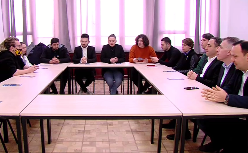 ვემზადებით 24 თებერვლისთვის - ვაშაძე-ჯაფარიძე-ხოშტარიას სამეული უკრიანელ აქტივისტებს ხვდებიან
