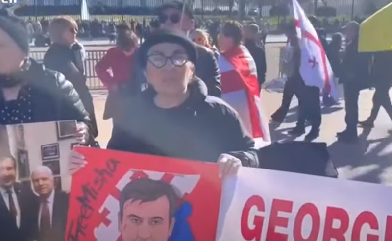 თავისუფლება მიშას! -  ქართველი ემიგრანტების აქცია აშშ-ში