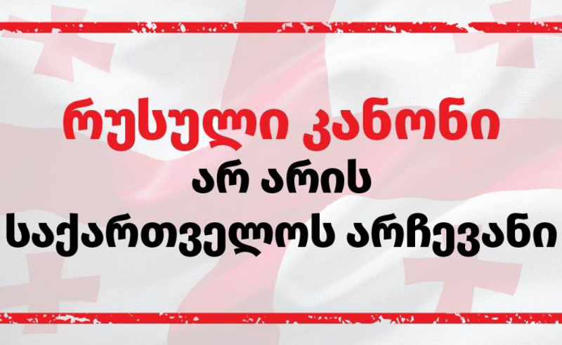 "რუსული კანონი არ არის საქართველოს არჩევანი" - პეტიცია "ხალხის ძალის" კანონპროექტის წინააღმდეგ