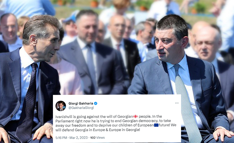 ახლა პარლამენტში ივანიშვილი ცდილობს, დაასრულოს ქართული დემოკრატია - გიორგი გახარია