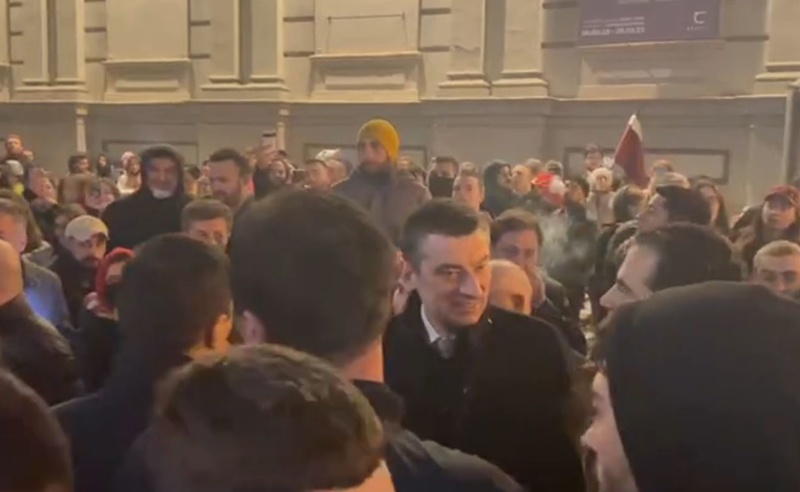 აქციაზე გიორგი გახარია მივიდა