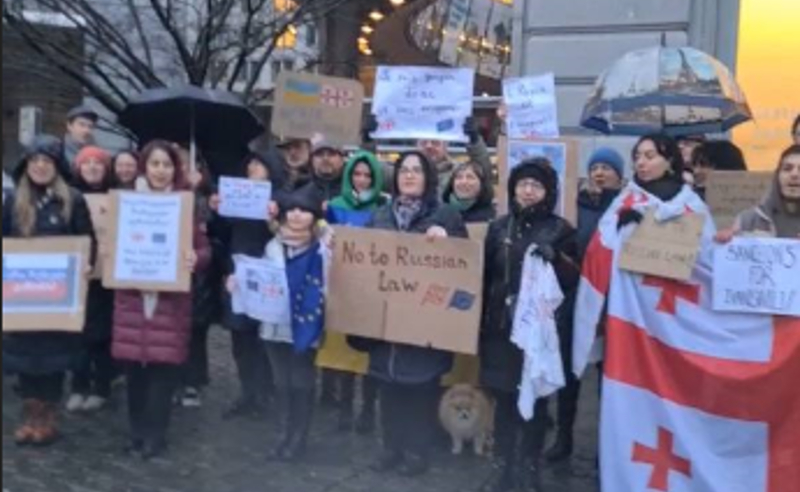 "მომავალი თაობა არ დათმობს თავისუფლებას" - აქცია ევროპარლამენტთან