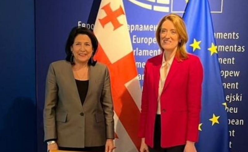 ,,ჩვენ ევროპარლამენტის მხარდაჭერის იმედი გვაქვს"- ზურაბიშვილი რობერტა მეცოლას შეხვდა