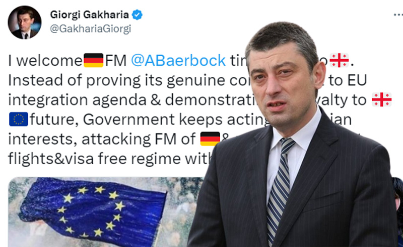  ივანიშვილის  რეაქციამ კიდევ ერთხელ დაადასტურა, რომ ევროპული გზიდან გადაუხვია საქართველოს მთავრობამ და არა ქართველმა ხალხმა - გახარია
