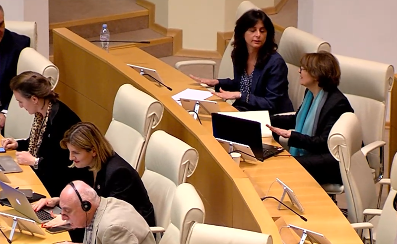 ხელების ბრახუნი, ხმაური და სკანდალური მხილებები - ჩხუბის დღე პარლამენტში