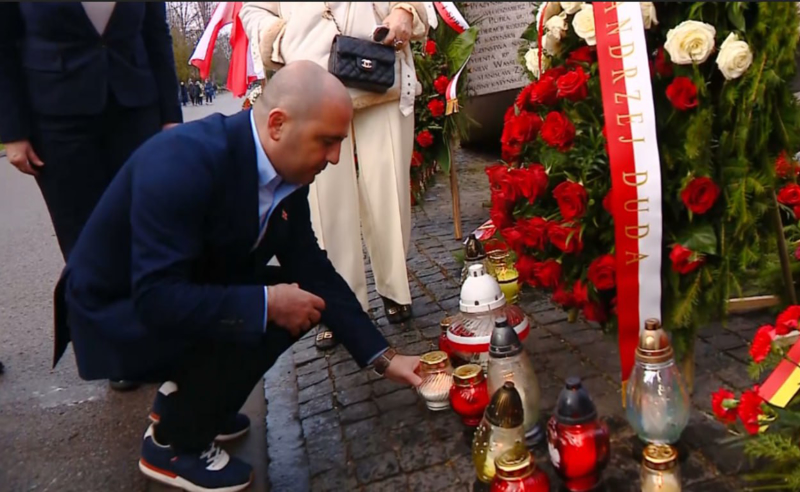 13 წელი ლეხ კაჩინსკის დაღუპვიდან - ლევან ხაბეიშვილი ვარშავაშია