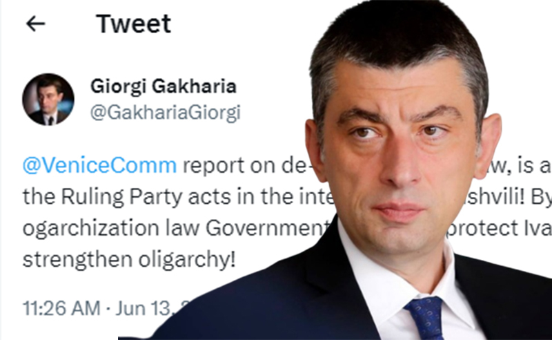 ოცნების მიზანია ივანიშვილის ფულის დაცვა და ოლიგარქიული მმართველობის გამყარება! - გახარია