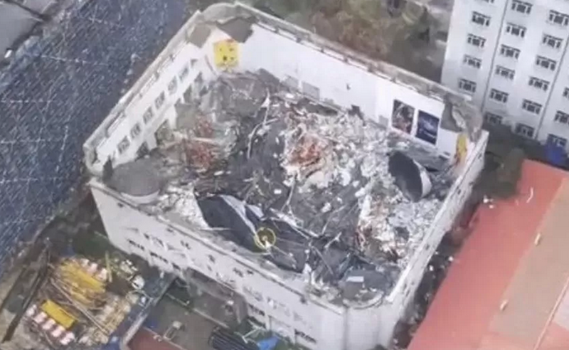 ჩინეთში სკოლის სპორტდარბაზის სახურავი ჩამონგრევის შედეგად 11 ადამიანი დაიღუპა