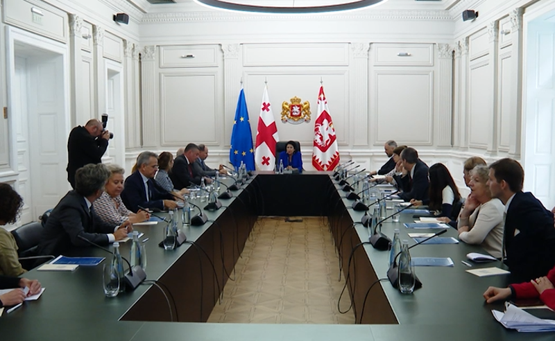 საქართველოს პრეზიდენტი დიპლომატიური კორპუსის წარმომადგენლებს შეხვდა