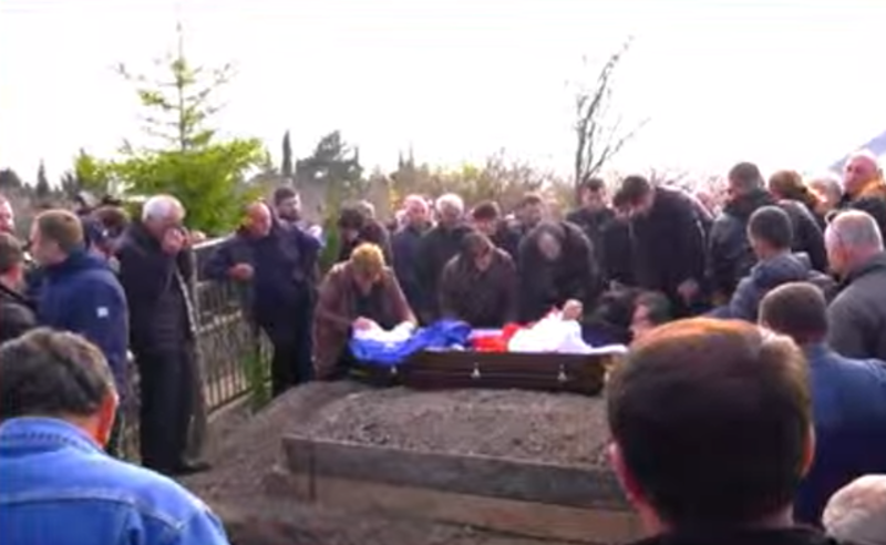 რუსი ოკუპანტების მიერ მოკლული თამაზ გინტური კირბალში სამხედრო პატივით დაკრძალეს