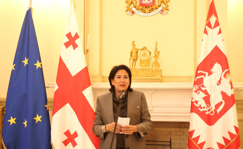 ევროინტეგრაციის პროცესი საქართველოს ევროპულ ოჯახში დაბრუნების გზაა! უკან დახევა არის საქართველოს დამთავრება! - პრეზიდენტი
