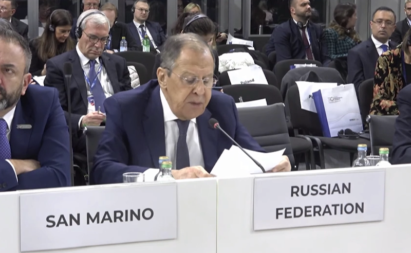 ეუთოს მინისტერიალზე სერგეი ლავროვის სიტყვით გამოსვლის დროს რამდენიმე დელეგაციამ დარბაზი დატოვა