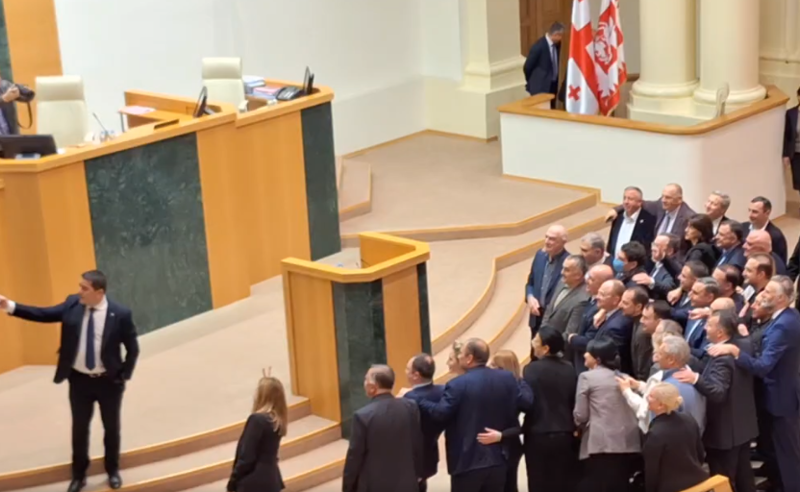 სელფი სესიის დაწყებამდე და ევროპის ჰიმნი სხდომის გახსნისას - რა ხდება პარლამენტში