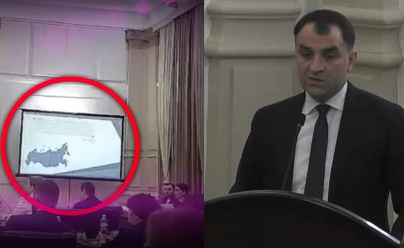 კანდიდატის სტატუსის მილოცვა რუსეთის რუკით - ბათუმის მერიაში რუკები აერიათ