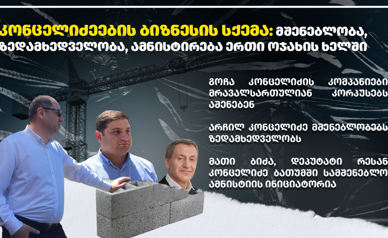 კონცელიძეების სამშენებლო ბიზნესი ბათუმში - TI ინტერესთა კონფლიქტის სავარაუდო კორუფციული ნიშნებზე ინფორმაციას აქვეყნებს