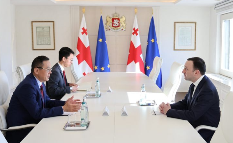 "პრემიერმა კიდევ ერთხელ გამოხატა მთავრობის მტკიცე მხარდაჭერა ჩინეთის პრინციპისადმი" - ღარიბაშვილი ჩინეთის ელჩს შეხვდა