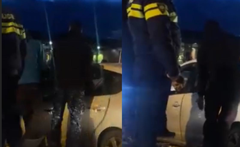 წერეთლის გამზირზე მანქანა ორმოში ჩავარდა და ვეღარ ამოჰყავთ (ვიდეო)