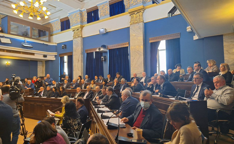 მიკროფონების გათიშვის პრაქტიკა კომიტეტების სხდომაზე - ეკონომიკური გუნდის მოსმენა პარლამენტში ხმაურით მიმდინარეობს