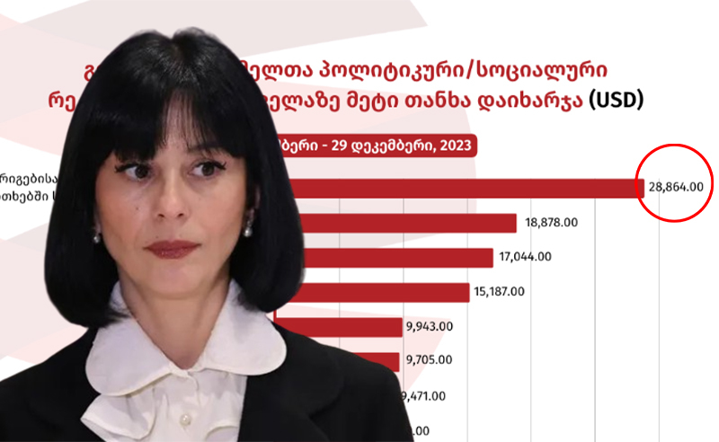 შერიგების მინისტრმა ფეისბუქ რეკლამებზე პრემიერზე უფრო მეტი ფული დახარჯა