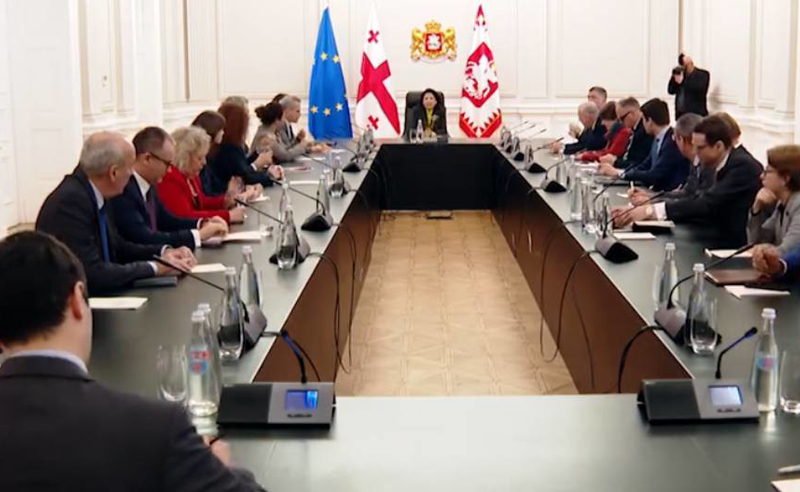 პრეზიდენტი EU-ს ქვეყნებისა და აშშ-ის ელჩებს შეხვდა - რა იყო საუბრის სამი მთავარი საკითხი
