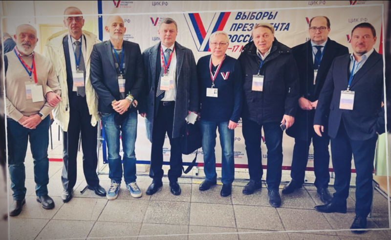 საქართველოდან რუსეთის არჩევნებზე დამკვირვებლად ჩასული დიმიტრი ლორთქიფანიძეს და ვასო კაპანაძე (ფოტო)