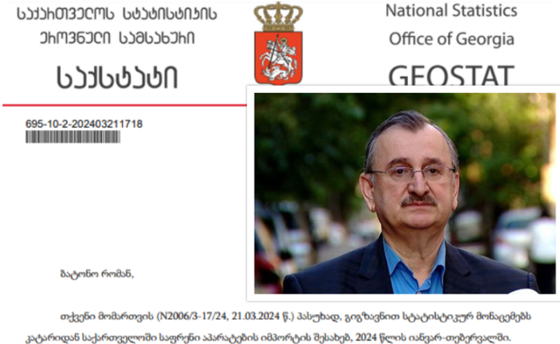 ვინ შეიძინა საფრენი აპარატი კატარიდან? - რა პასუხი მიიღო გოცირიძემ საქსტატიდან