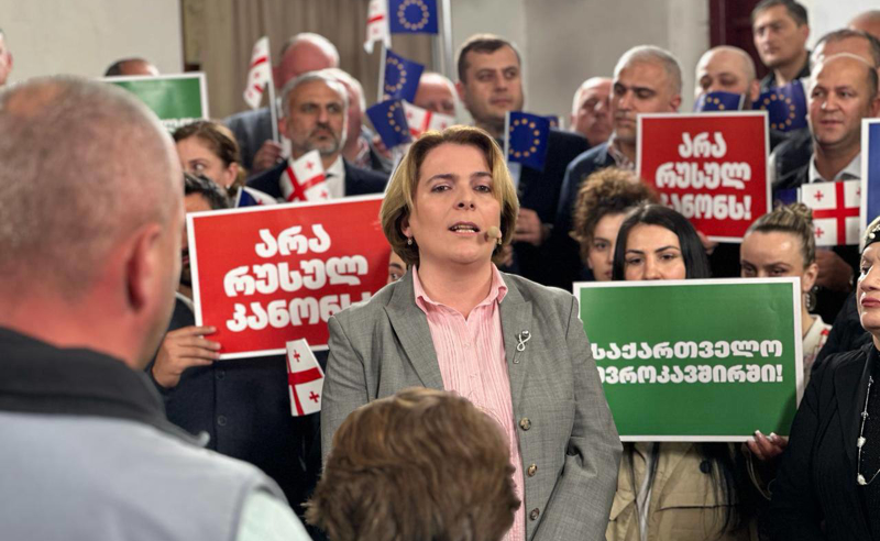"ქუთაისი იტყვის თავის სიტყვას - არა რუსულ კანონს, არა რუსეთს, არა რუსულ ჭაობს საქართველოში!" - ხათუნა არველაძე