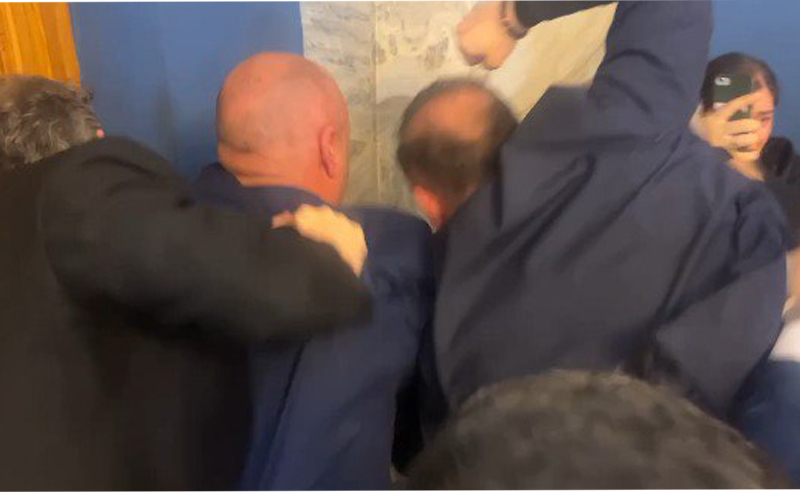 როგორ გაუსწორდნენ ჯგუფურად ალეკო ელისაშვილს "ოცნების" დეპუტატები (ვიდეო)