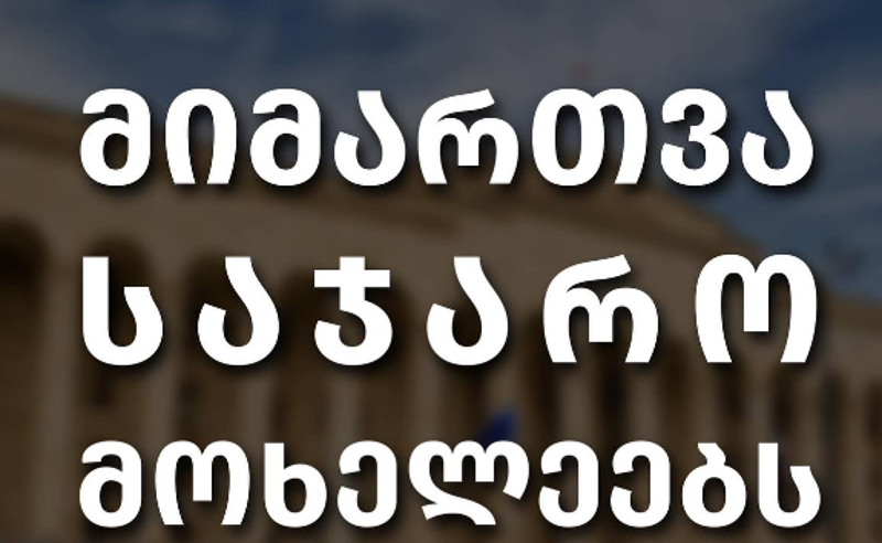 დადექით სახელმწიფოებრიობის, ახალი თაობისა და საერთო ევროპული მომავლის გვერდით - "გირჩი-დროას" მიმართვა საჯარო მოხელეებს