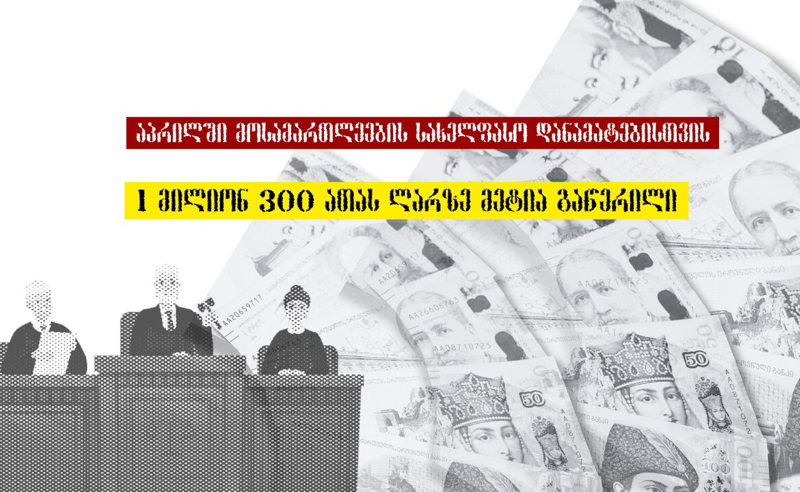 აპრილში მოსამართლეების სახელფასო დანამატებისთვის 1 მილიონ 300 ათას ლარზე მეტია გაწერილი