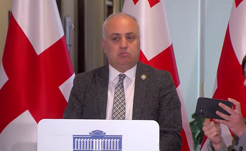 ხუნდაძეს ბრიფინგზე პოლიციელების მხრიდან  ძალადობის ამსახველი ვიდეო ჩაურთეს - რა რეაქცია ჰქონდა დეპუტატს (ვიდეო)