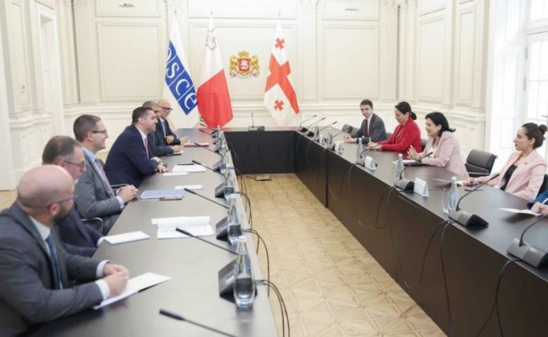 სალომე ზურაბიშვილი ეუთოს თავმჯდომარეს შეხვდა