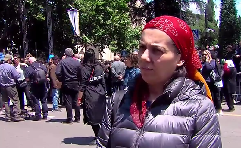 "სპეცრაზმელმა როგორ დაიცვას წესრიგი? ყველა იყენებს (რეზინის ტყვიებს)" - ქაშუეთთან მსვლელობაში მონაწილე