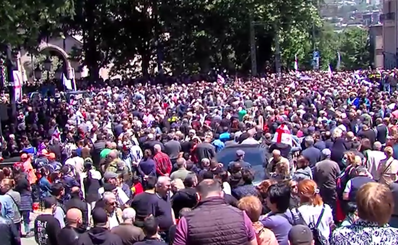 "რატომ კლავ?", "ძალადობა მიდის, არ შეიძლება", "რუსული კანონი მიუღებელია" - ოჯახის სიწმინდის დღეზე მისული მოქალაქეები
