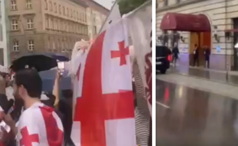 გამოდი! არა რუსულ რეჟიმს! არა ქოცებს! - რა ხდება ბერლინში აქციაზე
